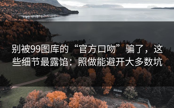 别被99图库的“官方口吻”骗了，这些细节最露馅：照做能避开大多数坑
