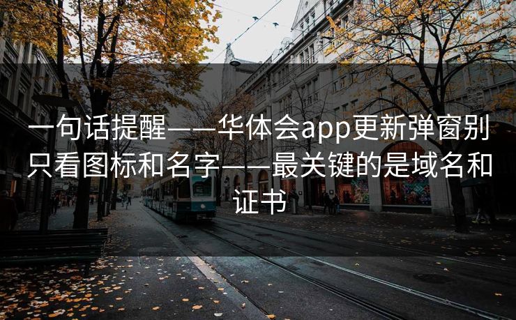 一句话提醒——华体会app更新弹窗别只看图标和名字——最关键的是域名和证书